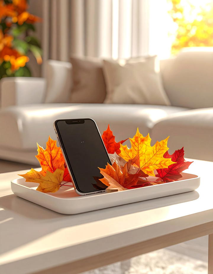 Leaf Charging Station Cover - 50 fall leaves decor ideas