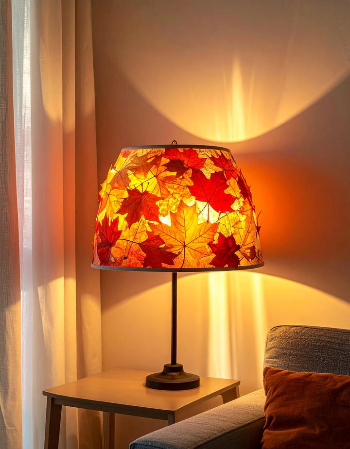 Leaf Lampshade Decoration - 50 fall leaves decor ideas