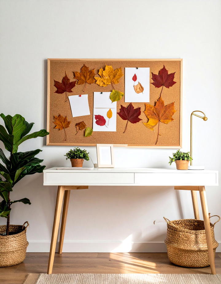 Leaf Memory Board - 50 fall leaves decor ideas