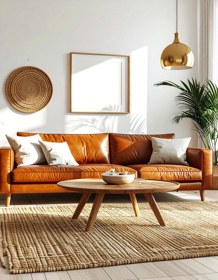 Leather Furniture Pieces - 50 living room fall decor ideas