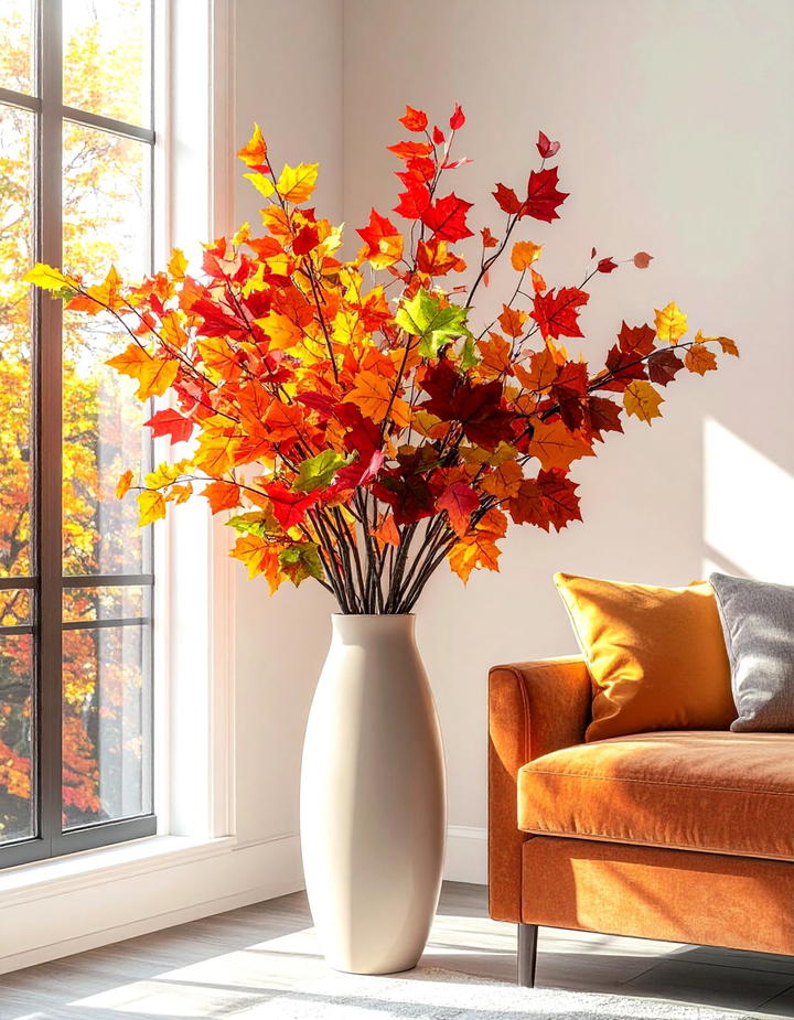 Living Room Corner Floor Vase - 50 fall leaves decor ideas