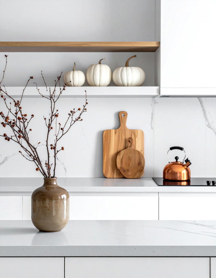 Minimalist Kitchen Counters - 50 fall decor trends 2025