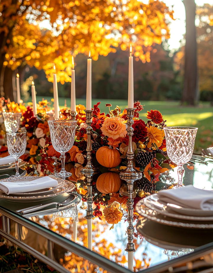 Mirrored Table Surfaces - 50 fall table decor ideas