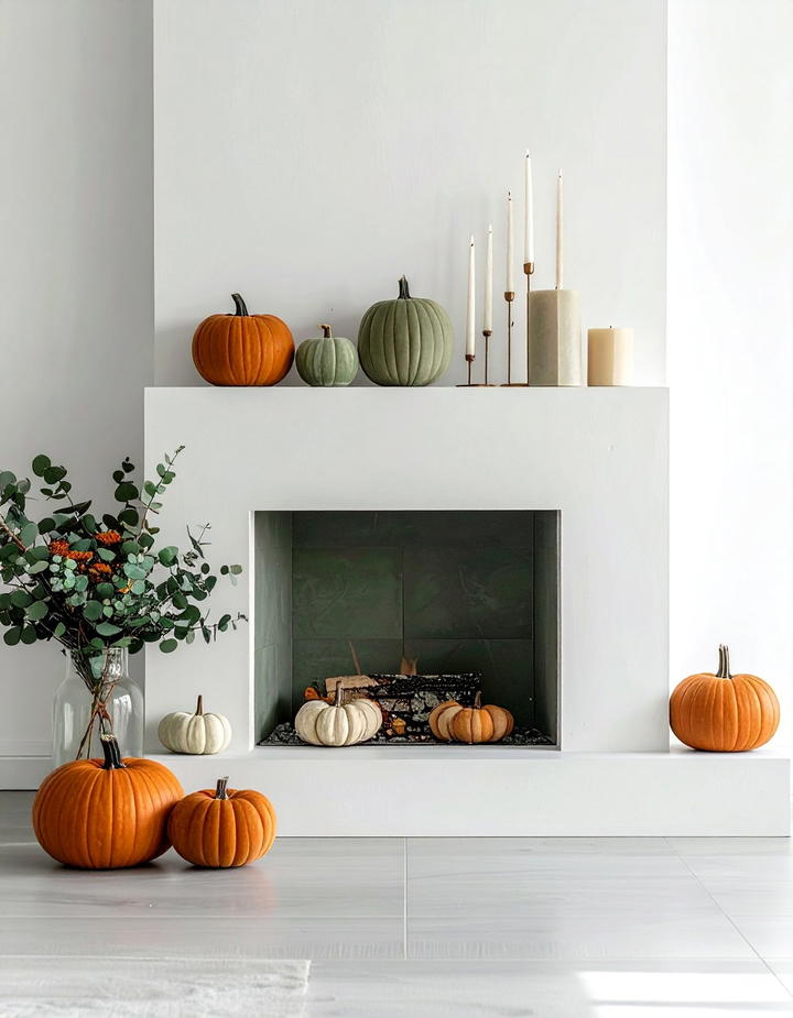 Modern Mantel with Clean Lines - 50 fall decor ideas