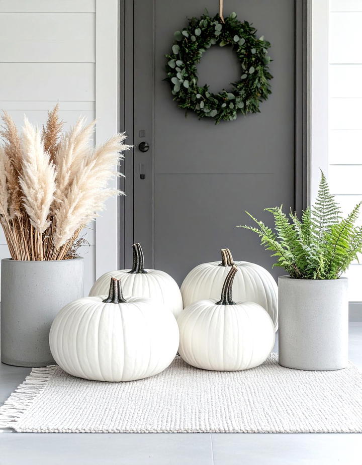 Modern Minimalist Neutral Porch - 50 fall porch decor ideas