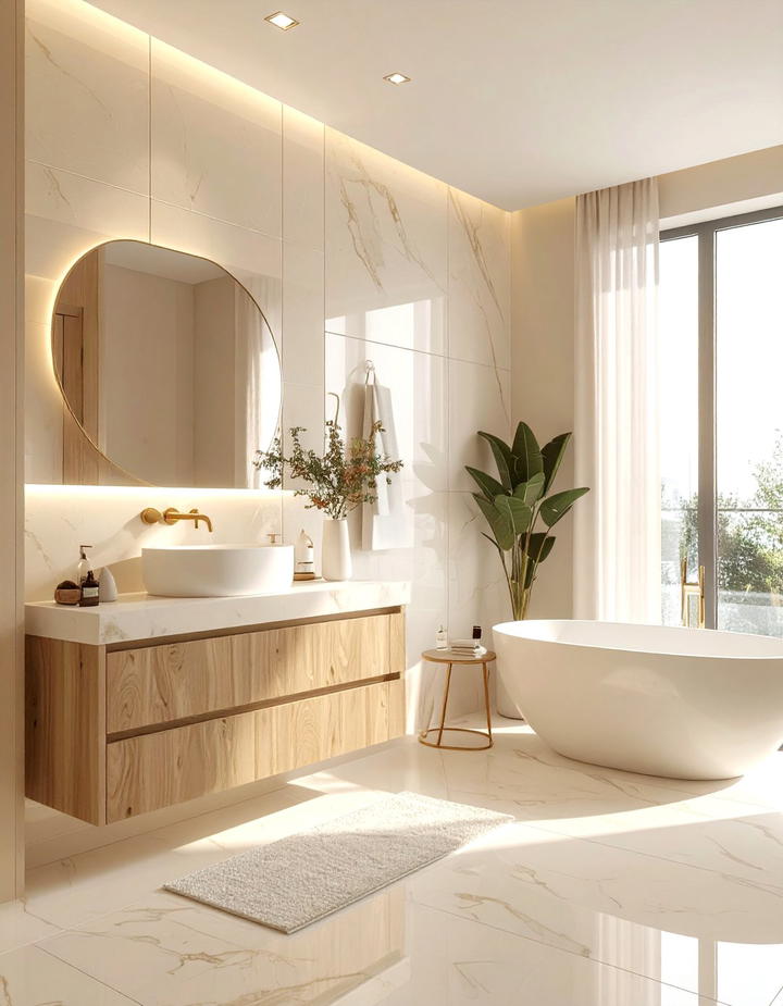Monochrome Fall Palette - 50 fall bathroom decor ideas