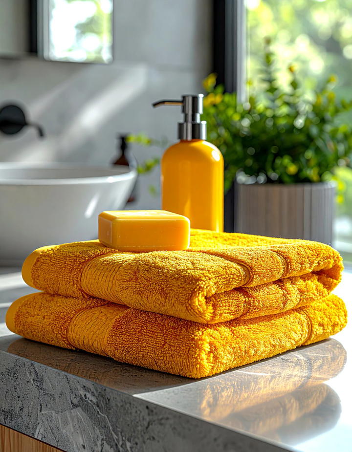 Mustard Yellow Accents - 50 fall bathroom decor ideas