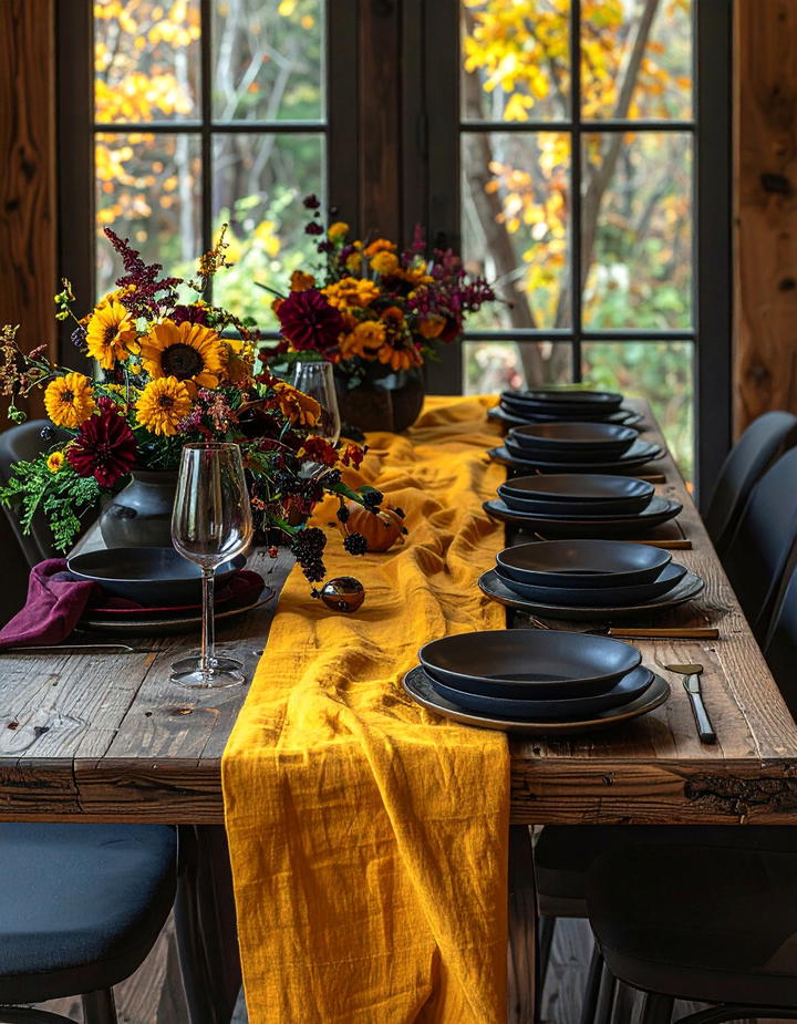 Mustard Yellow Accents - 50 fall table decor ideas
