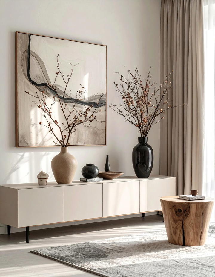 Natural Branch Arrangements - 50 living room fall decor ideas