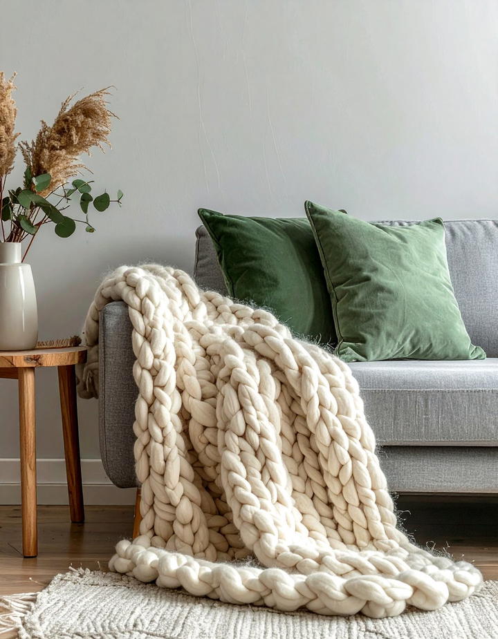 Neutral Living Room Textiles - 50 minimalist fall decor ideas