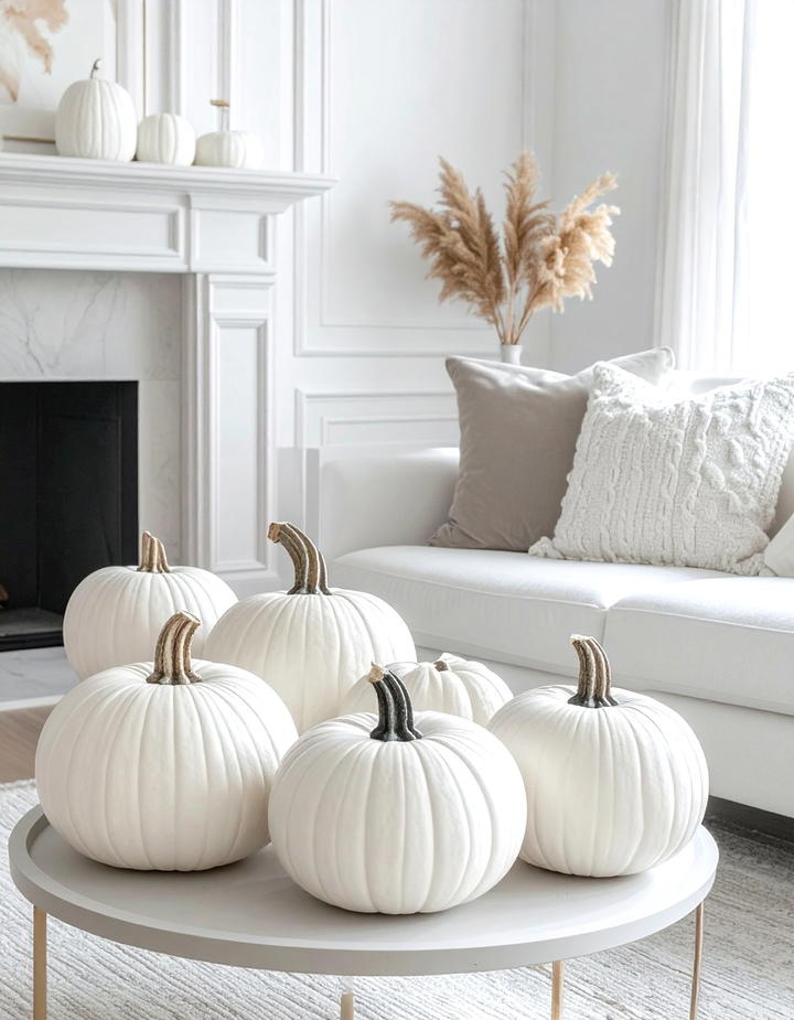 Neutral Pumpkin Collection - 50 fall decor trends 2025