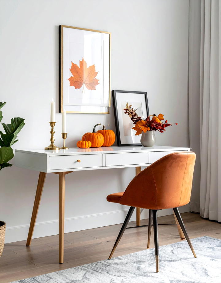 Office Desk Corner Fall Display - 50 fall office decor ideas