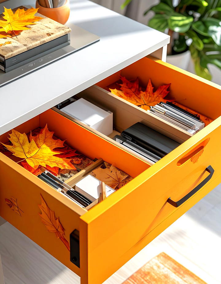 Office Desk Drawer Seasonal Liners - 50 fall office decor ideas