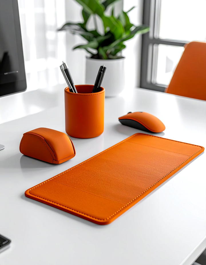 Office Ergonomic Accessories in Fall Colors - 50 fall office decor ideas