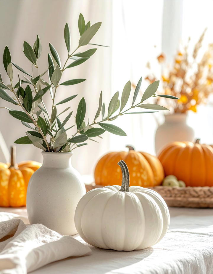 Olive Branch Greenery - 50 fall table decor ideas