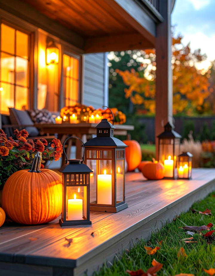Outdoor Lantern Lighting Display - 50 fall decor ideas