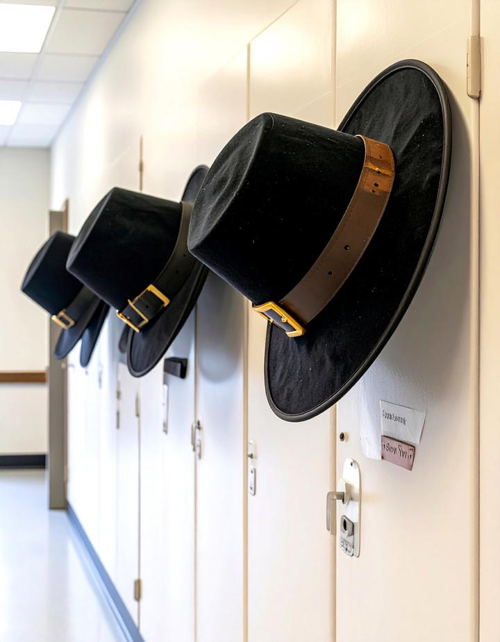 Pilgrim Hat Display - 50 fall door decor classroom ideas