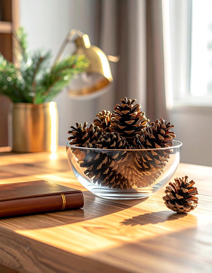 Pinecone Office Decorative Accents - 50 fall office decor ideas