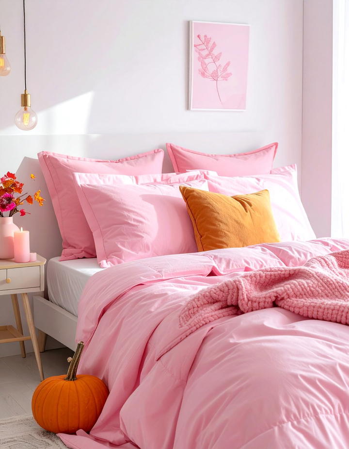 Pink Bedroom Refresh - 50 pink fall decor ideas