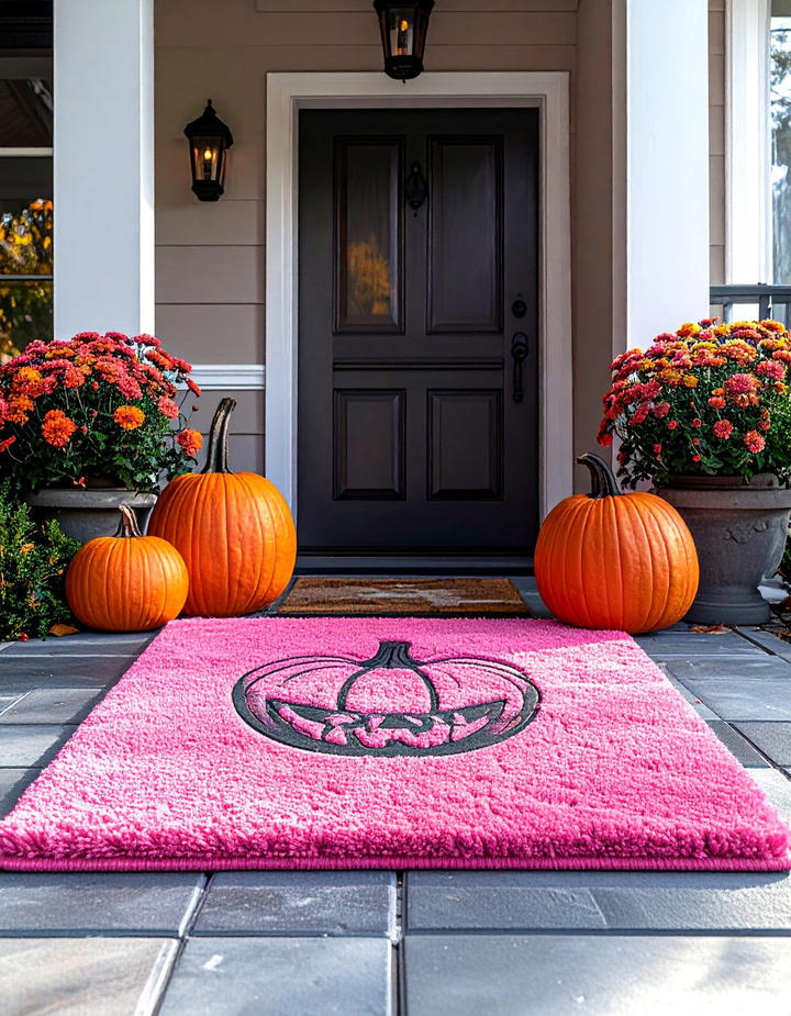 Pink Doormat Welcome - 50 pink fall decor ideas