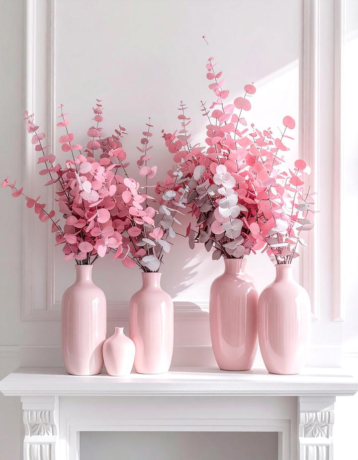 Pink Eucalyptus Sprays - 50 pink fall decor ideas