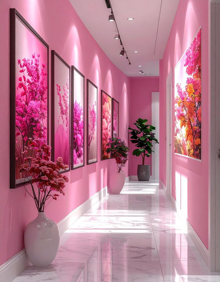 Pink Framed Artwork - 50 pink fall decor ideas