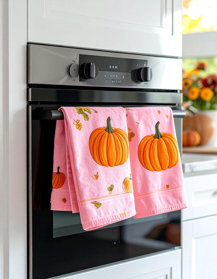Pink Kitchen Towels - 50 pink fall decor ideas