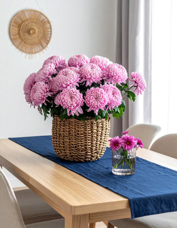 Pink Mum Arrangements - 50 pink fall decor ideas