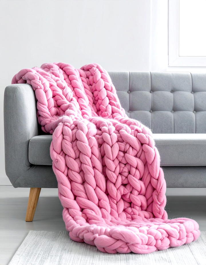 Pink Throw Blanket Layers - 50 pink fall decor ideas
