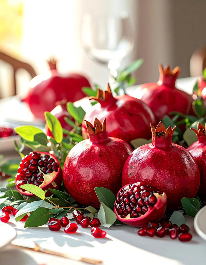 Pomegranate Table Accents - 50 fall table decor ideas
