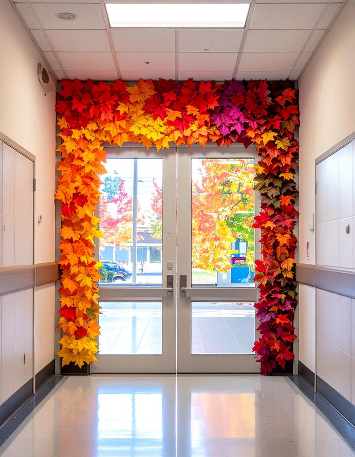 Rainbow Fall Colors - 50 fall door decor classroom ideas