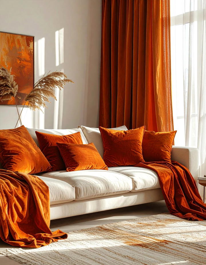 Rust Colored Textiles - 50 fall decor trends 2025