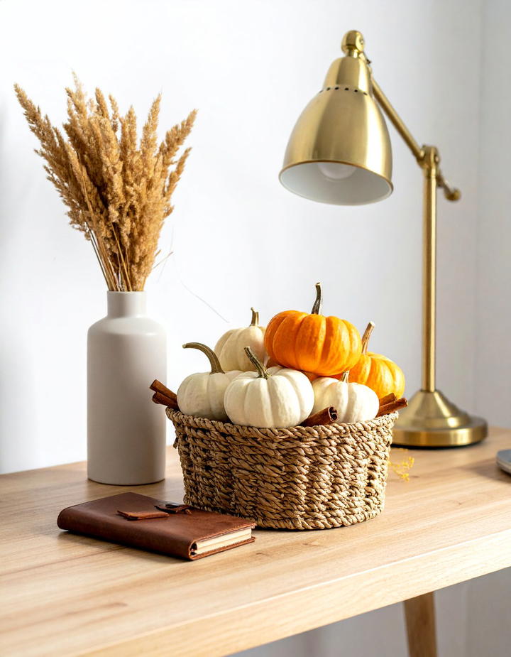 Rustic Pumpkin Office Centerpiece - 50 fall office decor ideas
