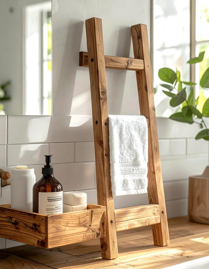 Rustic Wooden Accents - 50 fall bathroom decor ideas