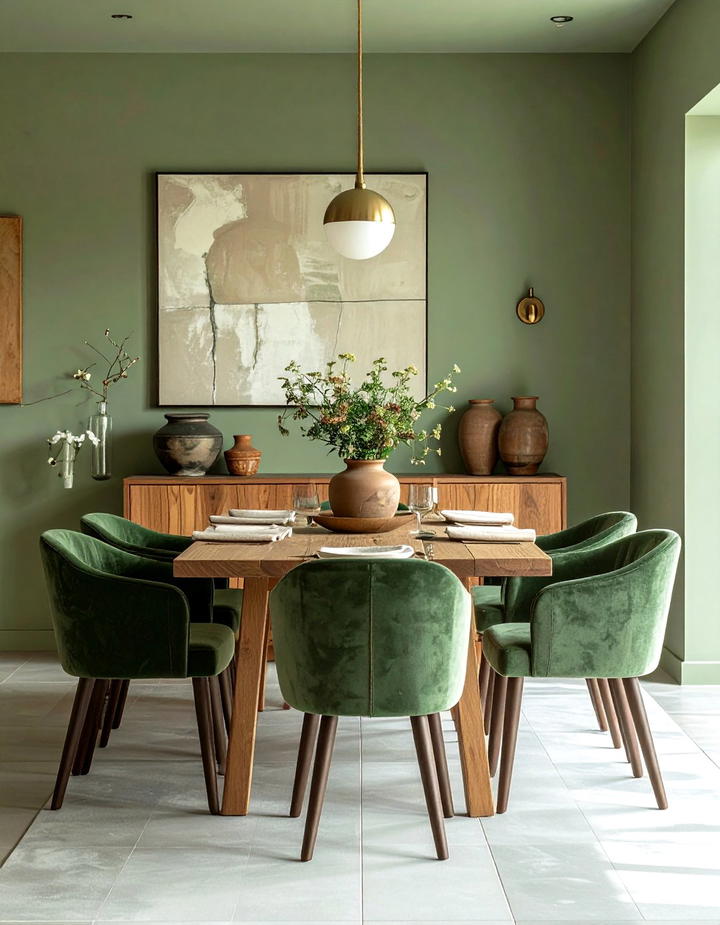Sage Green Dining Room - 50 fall decor trends 2025