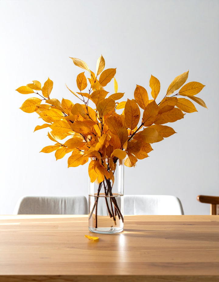 Single Branch Centerpiece - 50 minimalist fall decor ideas