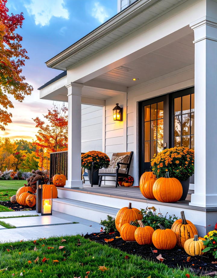 Solar Light Integration - 50 modern fall porch decor ideas