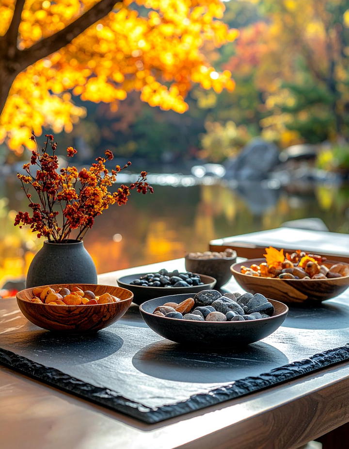 Stone and Slate Elements - 50 fall table decor ideas