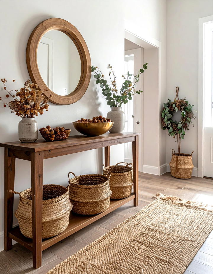 Textured Entryway Welcome - 50 fall decor trends 2025