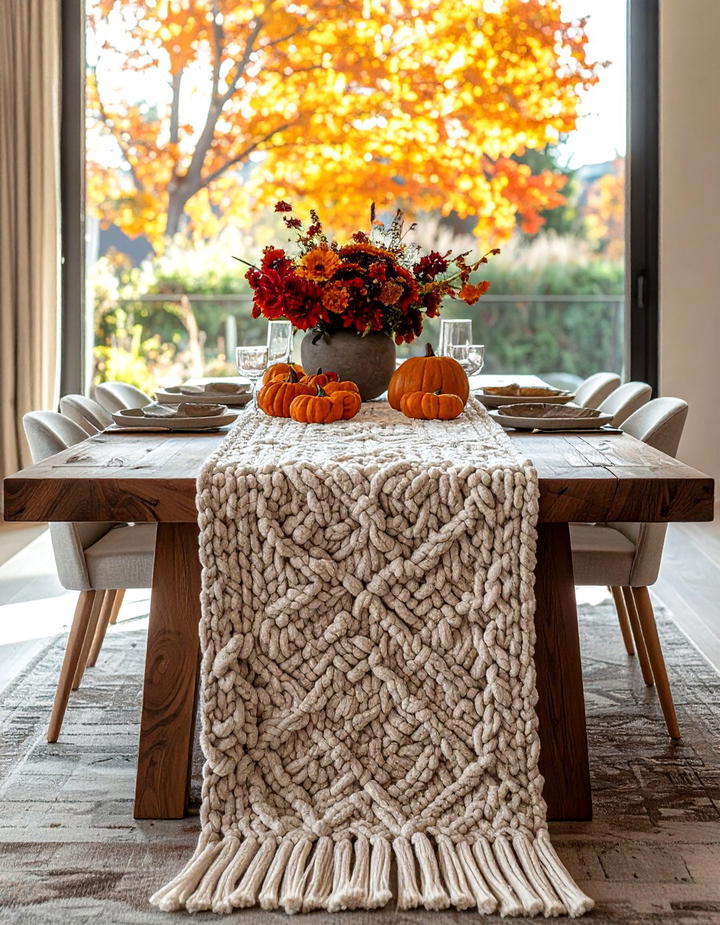 Textured Table Runner Options - 50 fall table decor ideas