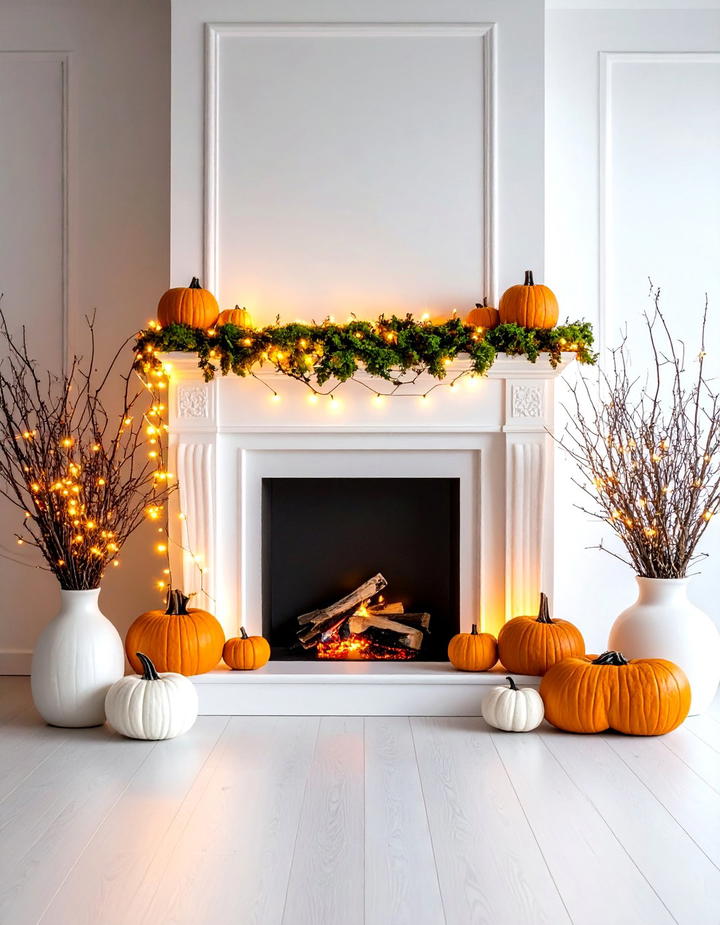 Twig and Branch Architecture - 50 fall fireplace decor ideas