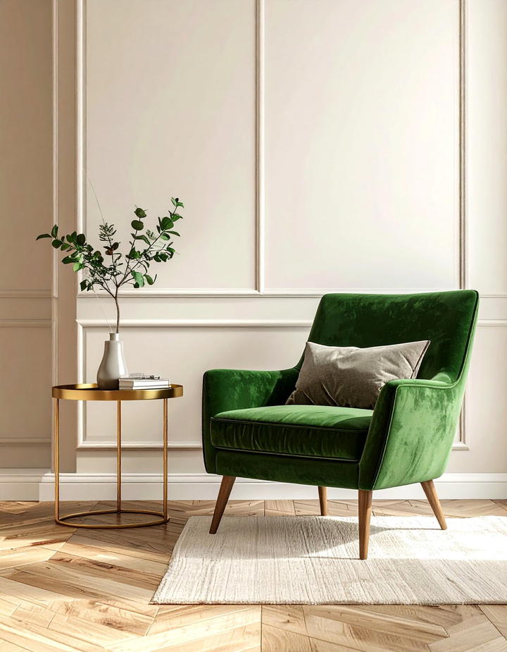 Velvet Accent Furniture - 50 living room fall decor ideas
