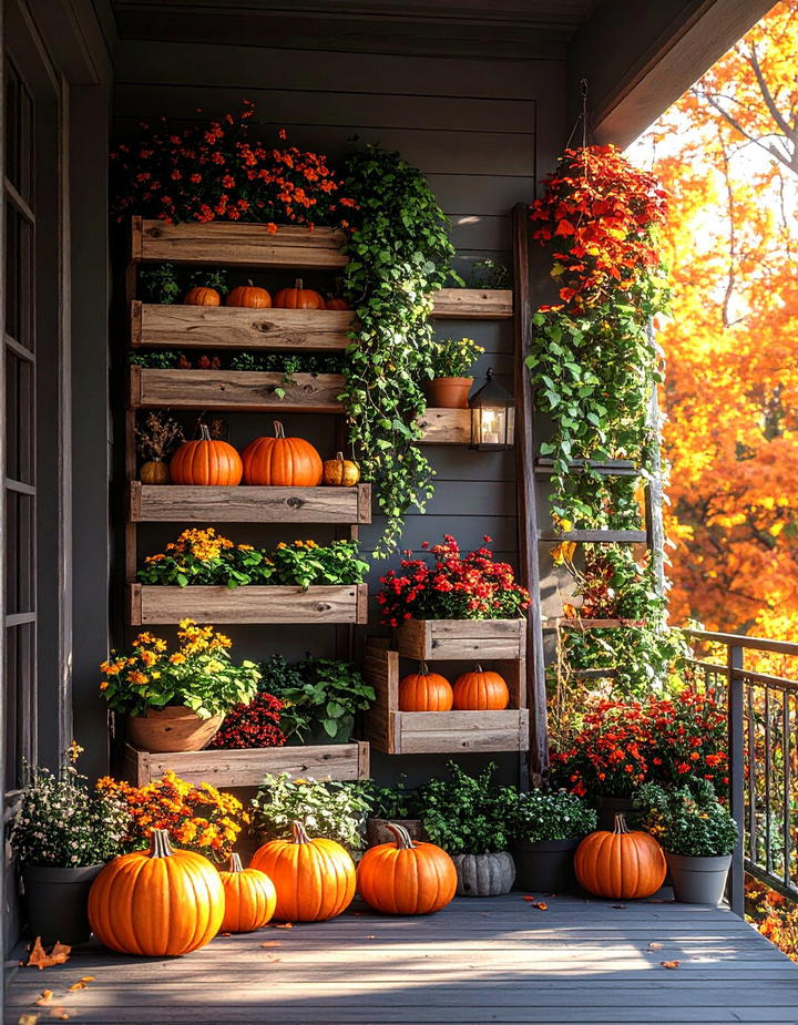 Vertical Garden Wall Design - 50 modern fall porch decor ideas