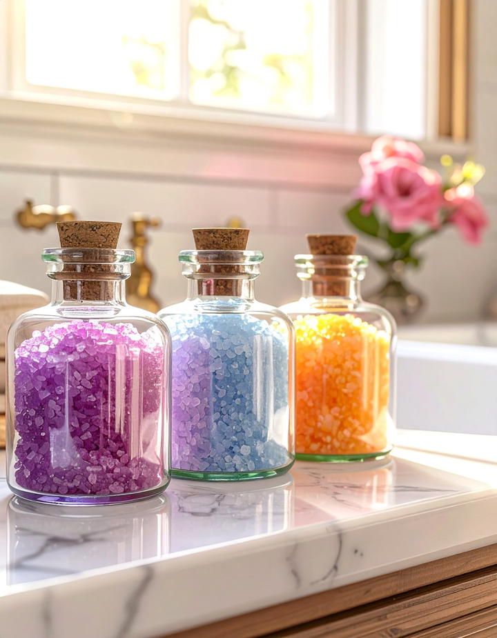 Vintage Apothecary Jars - 50 fall bathroom decor ideas