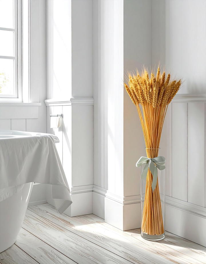 Wheat Bundle Arrangements - 50 fall bathroom decor ideas