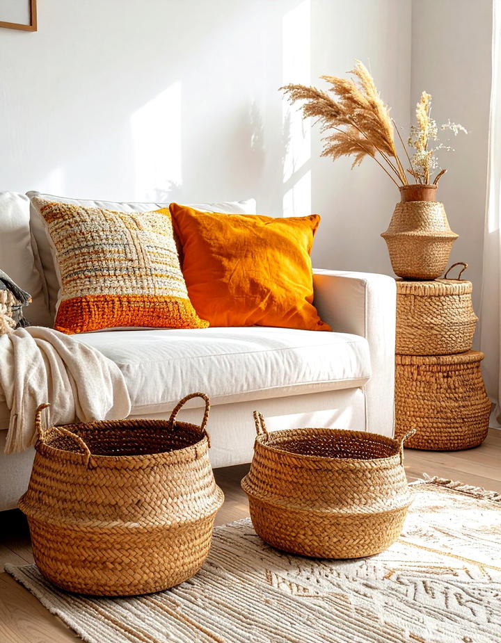 Wicker Storage Baskets - 50 fall decor trends 2025
