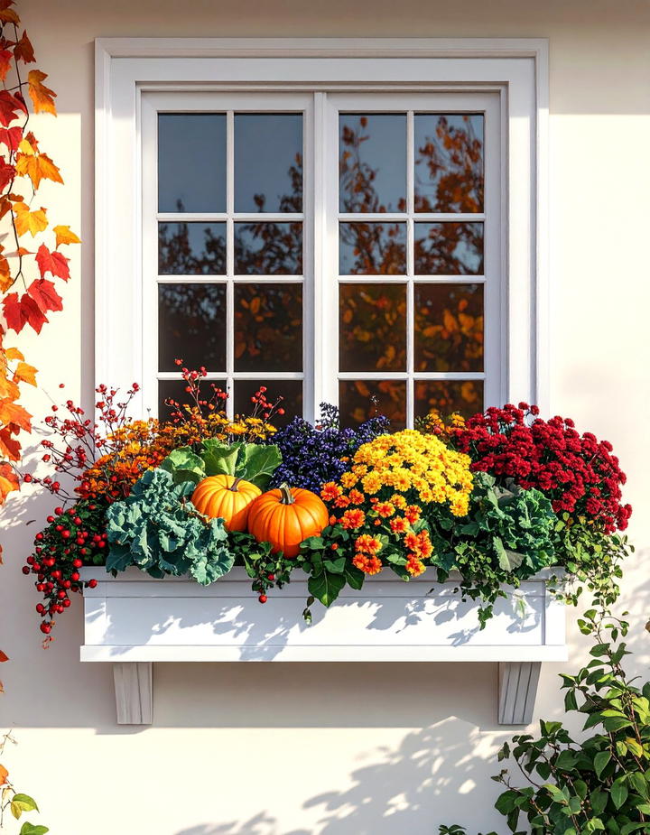 Window Box Autumn Planting - 50 fall decor ideas