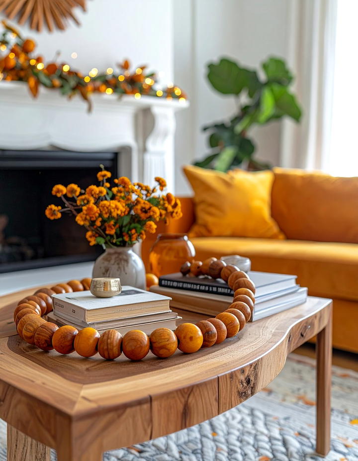 Wood Bead Garlands - 50 fall decor trends 2025