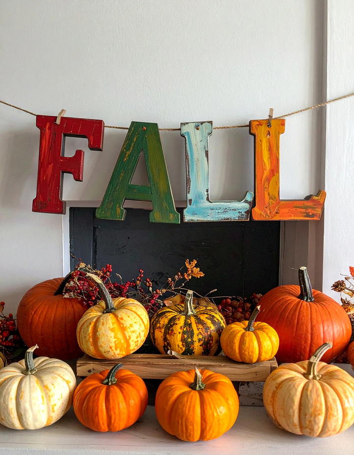 Wooden Fall Festival Banner - 50 wooden fall decor ideas