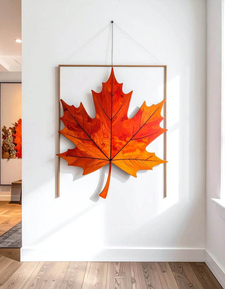Wooden Maple Leaf Wall Art - 50 wooden fall decor ideas
